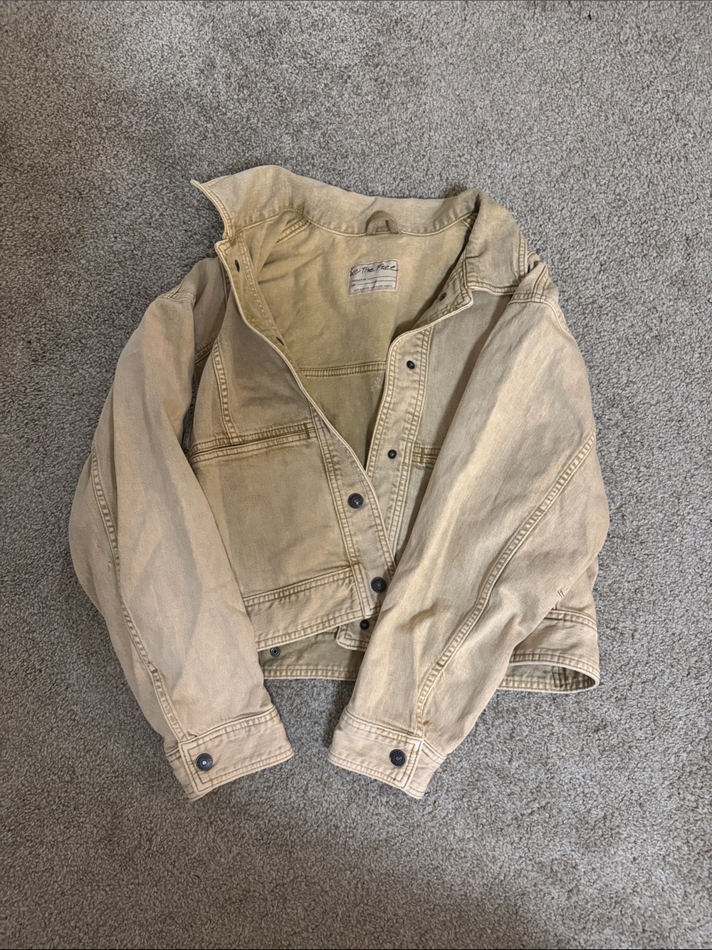 Free people cropped jean jacket - Picture 1 of 8